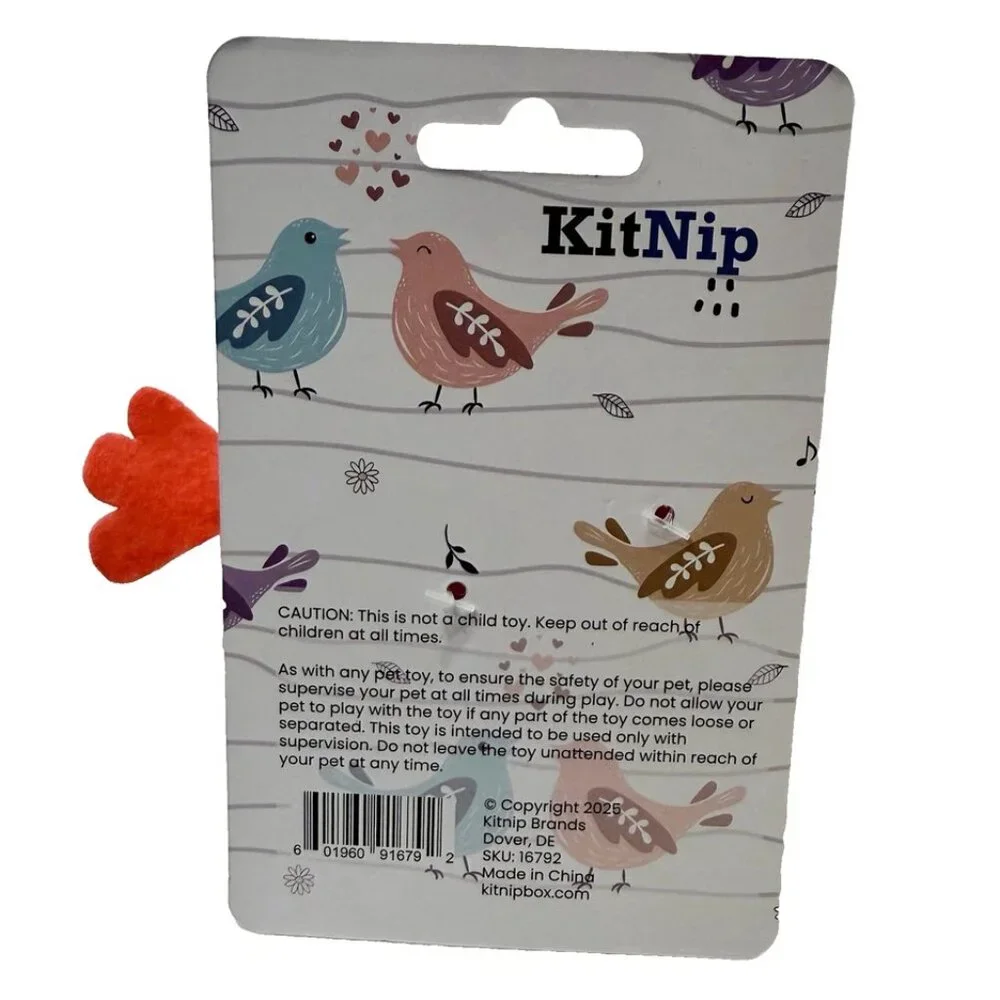 KitNip Kitty Cat LOVE Interactive Catnip Lips Plush Bird Lot of 4 Toys New